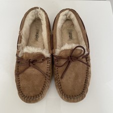 UGG Women's Dakota Chestnut Suede Slippers Moccasins 5612 Shoes- Size 7