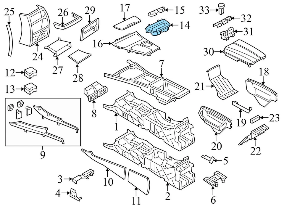 2011-2017 BMW 550I GT XDRIVE - LEFT SUN Visor / Mirror 7225917 - Image 4 of 4