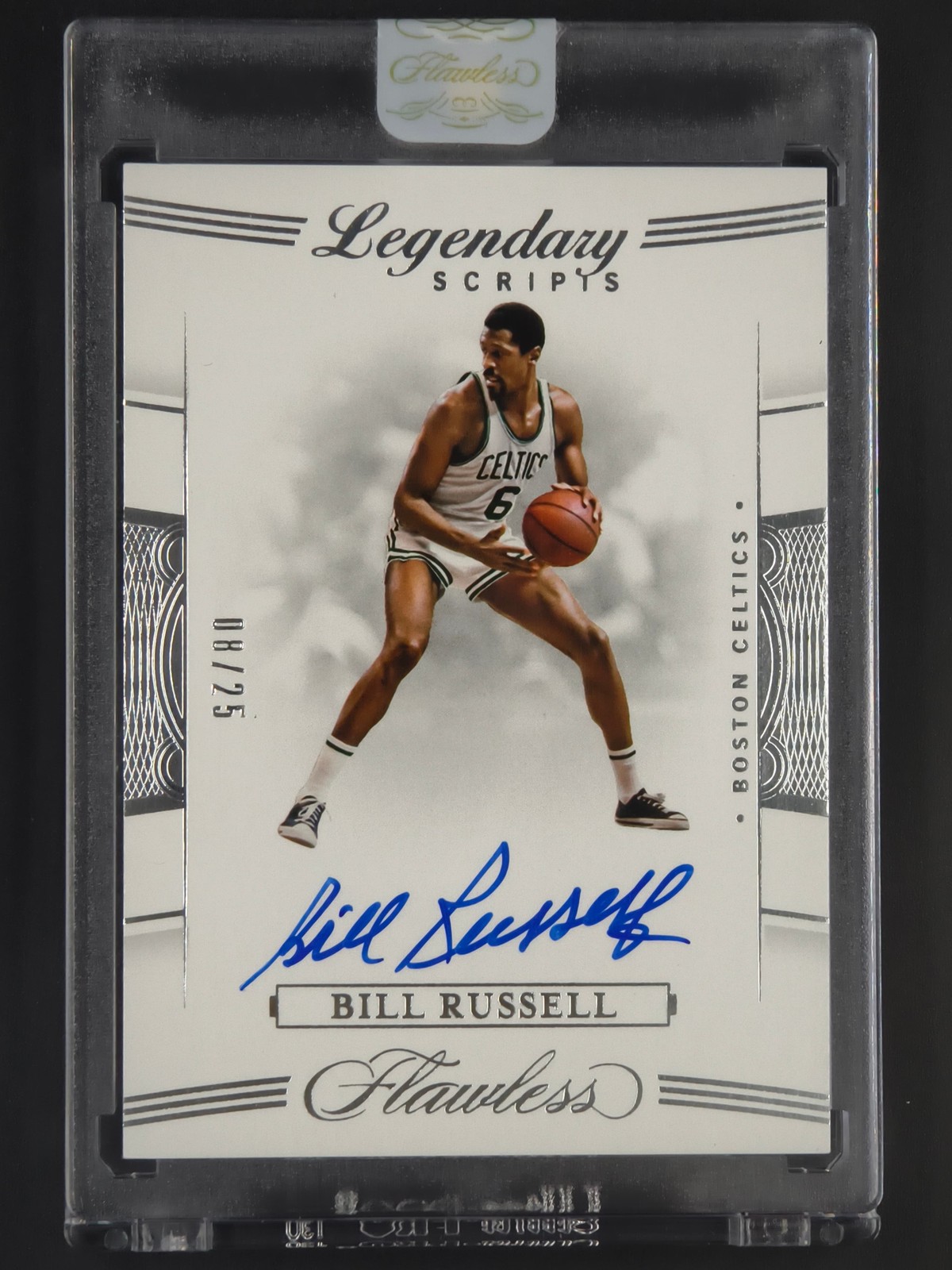 Bill Russell 2019-20 Panini Flawless Legendary Scripts Auto 08/25 Celtics [3hk