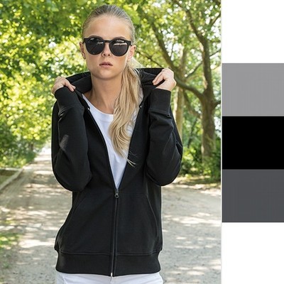 Build Your Brand Ladies' Terry Zip Hoody BY069 Damen Sweatjacke NEU