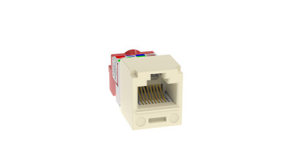 Panduit CJ5E88TIE Mini-Com  TX5E  T Style UTP Jack Module, Electric Ivory Qty 24