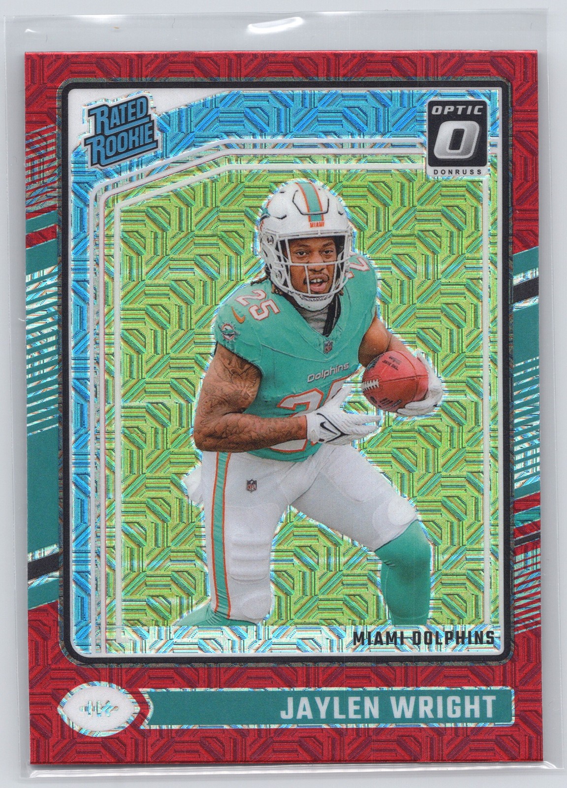 2024 Donruss Optic #249 Jaylen Wright Red Mojo