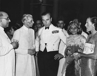 Lord Louis Mountbatten the Viceroy of India and his wife with othe- Old Photo