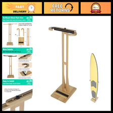 Surfboard Stand Rack - Indoor Display for Shortboard Longboard, Wooden Organiz