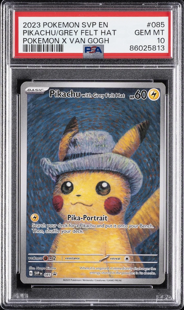 Pikachu/grey Felt Hat