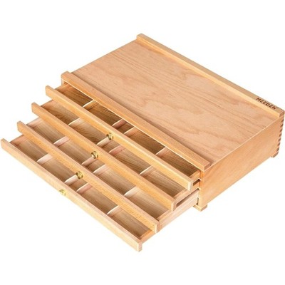 Aufbewahrungsbox Künstler 4 Schubladen Holz Tragbar Pinsel Pastellstifte