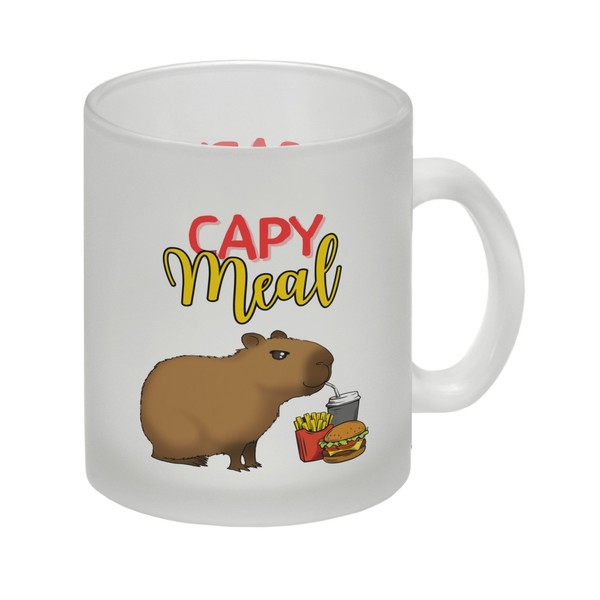 Capy Meal Fast Food Glas Tasse Mit Niedlichem Capybara-image