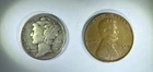 1940 Mercury Silver Dime 10C & 1940 Lincoln Penny 1C (2 pc) - Circulated