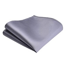 Branduce Solid Pocket Square for Men Plain Color Boy Handkerchief for Dark Grey
