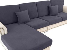 Couch Cushion Covers for Sectional Sofa L Shape Washable Separate Seat Chaise...