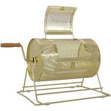 Raffle Ticket Spinner Drum 12" x 8" Brass Plated Holds 2500 Tickets