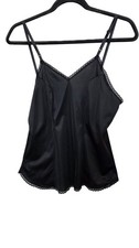 VTG Vanity Fair Black Y2K 90s Camisole Adjustable Straps  Lace Trim Size 34/40