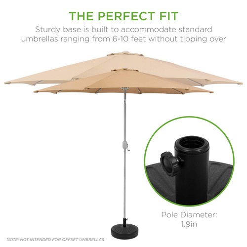 Best Choice Products Fillable Umbrella Base Stand Round Sunburst Plastic Patio - Picture 4 of 7