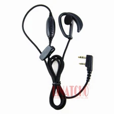 2 Pins Earpiece Earphone Headset PTT Microphone for TK Walkie Talkie Interphone