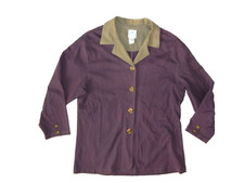 Vtg 90s MILL VALLEY Purple Usa-Made PURE/NATURAL COTTON JACKET Warm Coat Women L