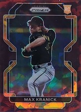 2022 Panini Prizm #185 Max Kranick Burgundy Cracked Ice