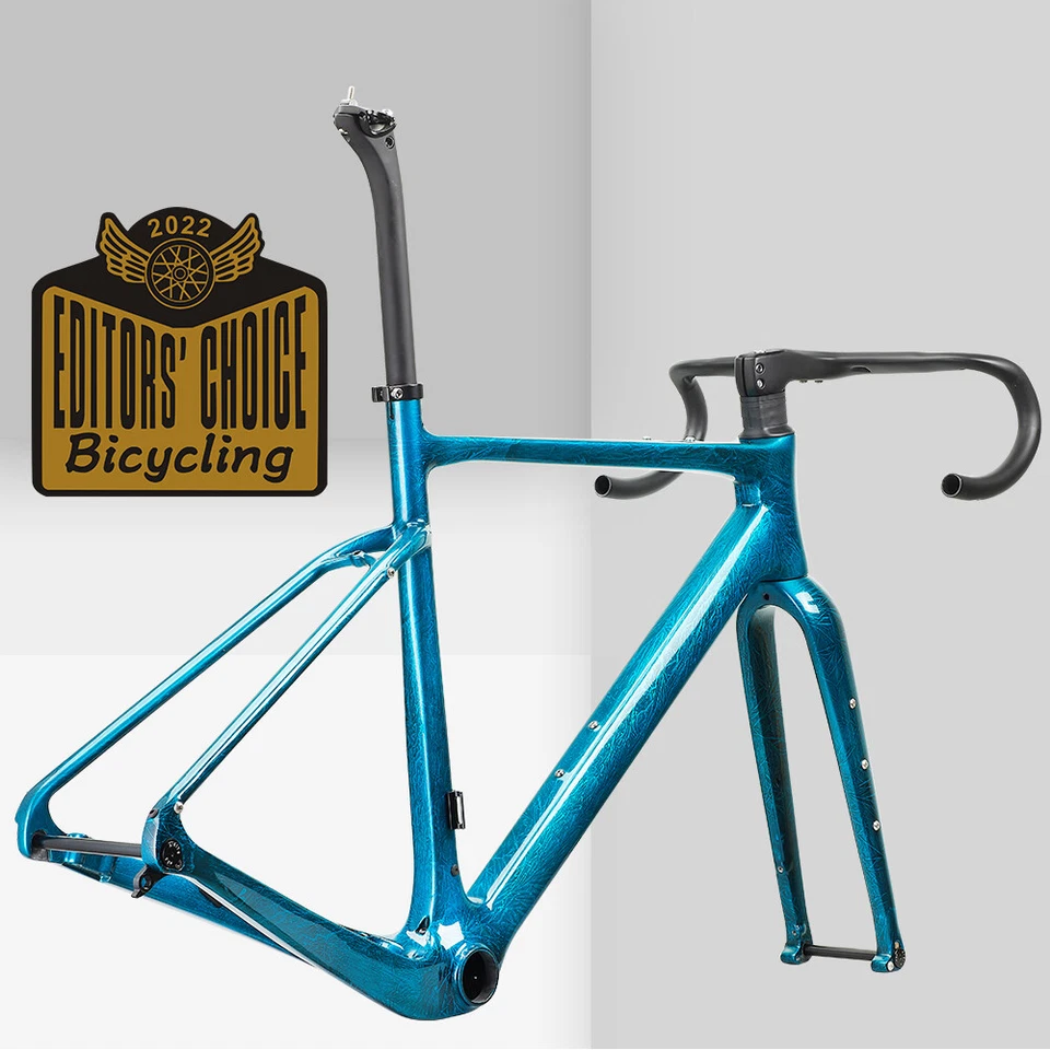 AIRWOLF Carbon Gravel Fahrradrahmen Straßenrennrad Reisen Fahrräder 700*45c - Bild 4 von 4