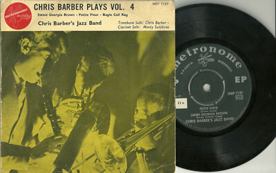 S  Chris Barber plays Vol. 4 (Petite Fleur/Sweet Georgia Brown/+1) SWEDEN 7'' EP 