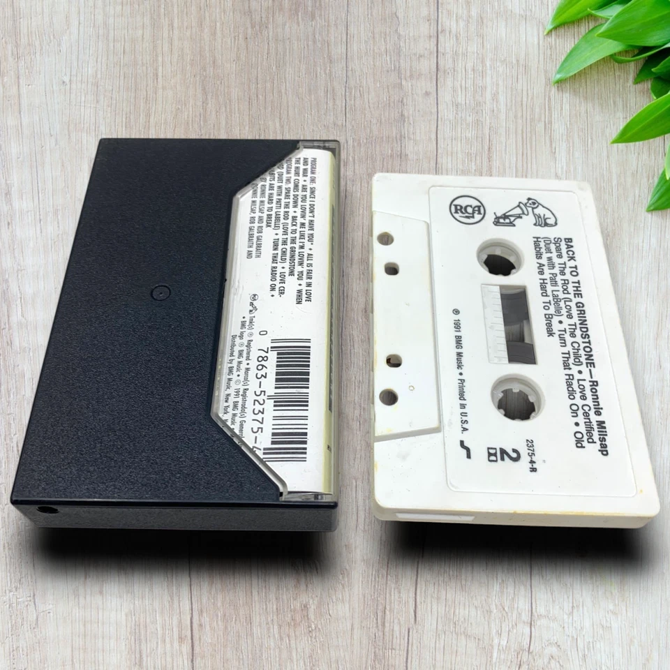Vintage 1991 Ronnie Milsap Back to the Grindstone Audio Cassette Tape Country - Image 2 of 3