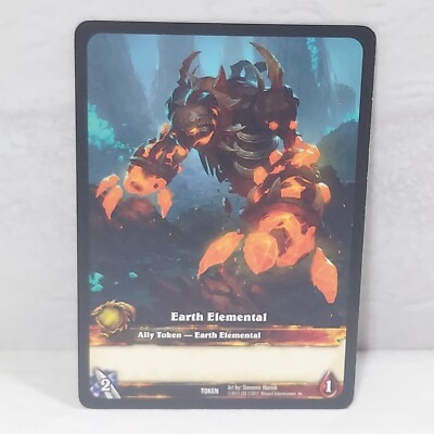 World Of Warcraft WoW TCG Earth Elemental Ally Token Card