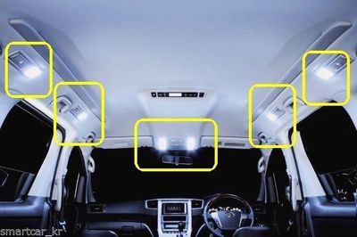 LED interior Map & Room light for 2008-2015 Toyota Alphard Vellfire