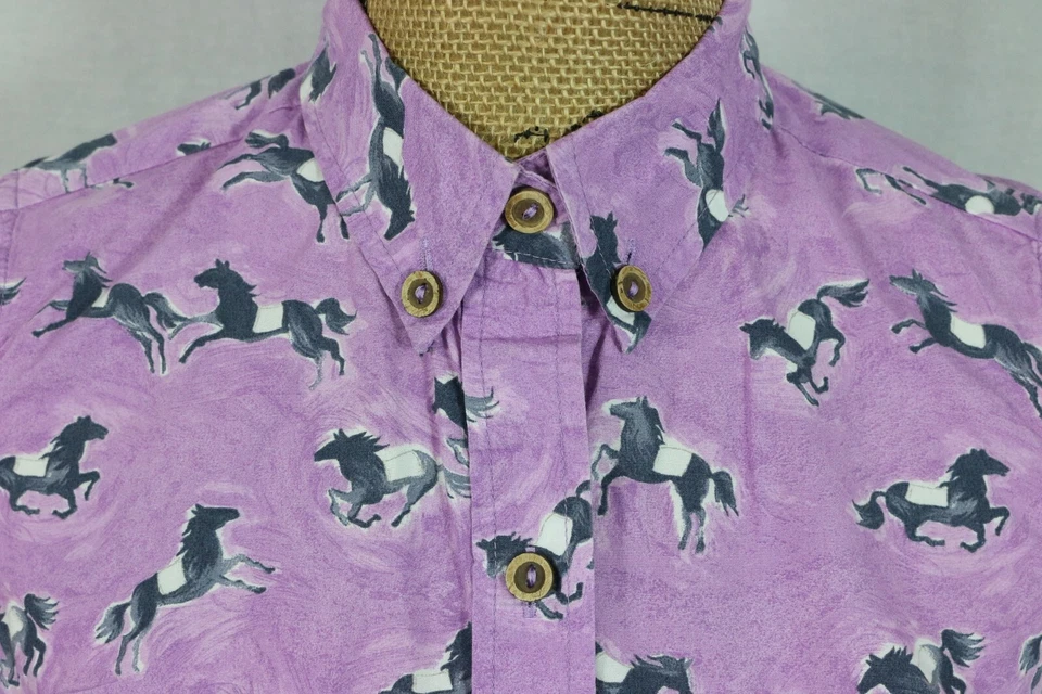 Блузка для лошади Anthropologie ODILLE размер 0 фиолетовая на пуговицах хлопок западный стиль - Изображение 3 из 4