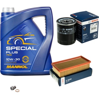 BOSCH Inspektionspaket 5L MANNOL Special Plus 10W-30 für Mitsubishi Colt VI 1.3