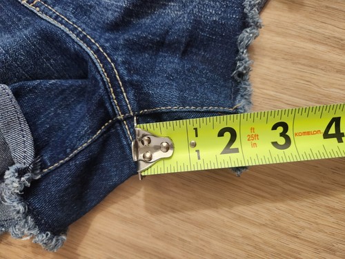 Jordache Size L (10-12) Girls Denim Shorts Overalls Floral - Picture 11 of 12