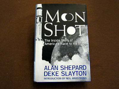ALAN SHEPARD PLUS CO-ÉCRIVAINS APOLLO 14 ventes exceptionnelles AUTO SIGNÉE 1ÈRE ED. MOON SHOT BOOK JSA