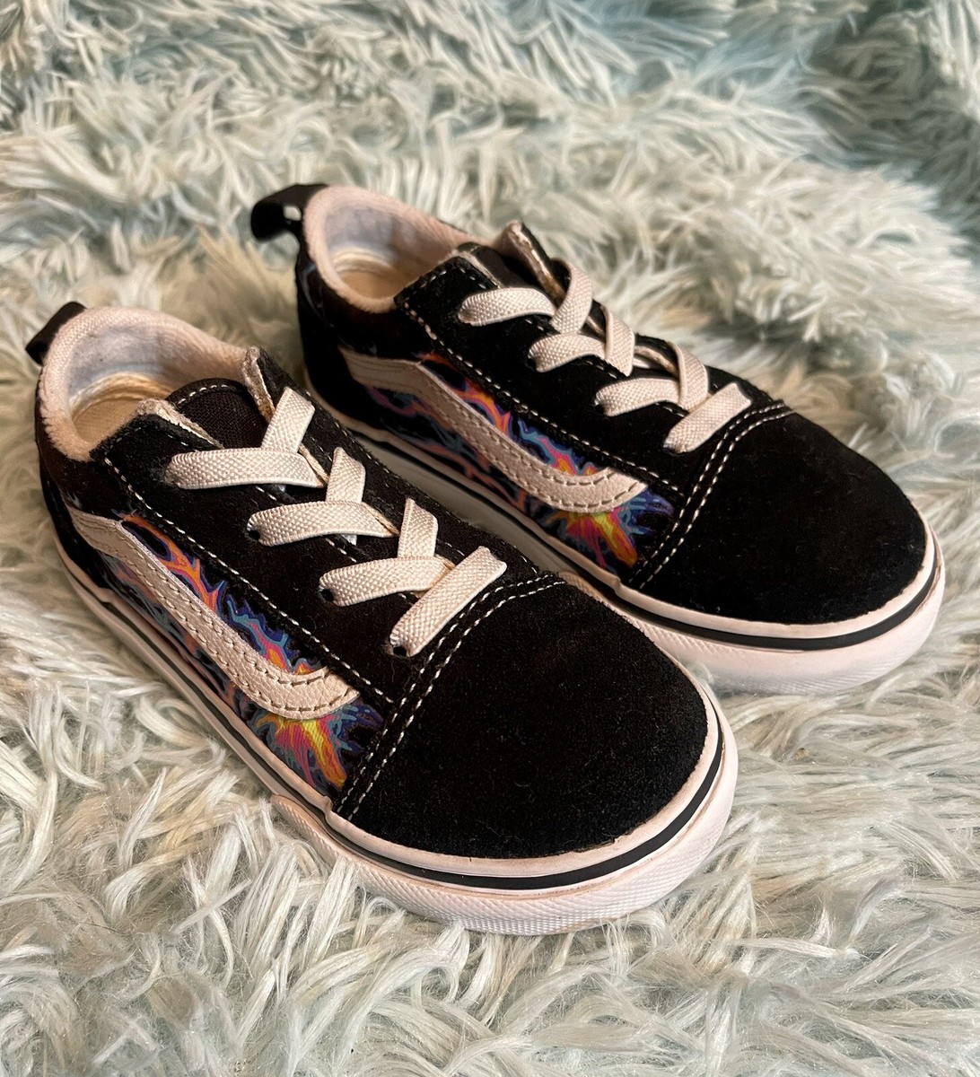 VANS Sk8 Low Top Electric Flame Glow in the Dark Unisex Toddler