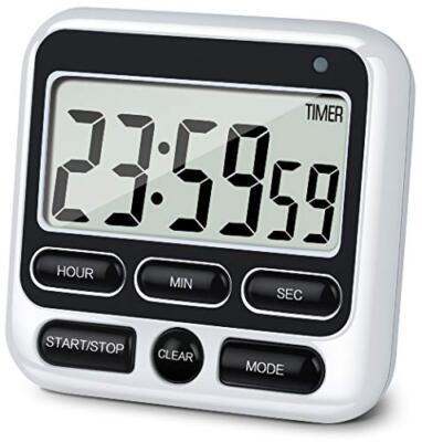 KTKUDY Digital Kitchen Timer with Mute/Loud Alarm Switch On/Off Switch 24 Hour