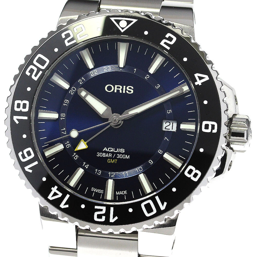 ORIS Aquis GMT 798 7754 4135 Date Navy Dial Automatic Men s