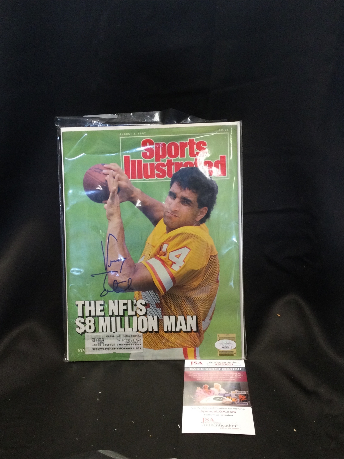 Vinny Testaverde Autographed Signed Sports Illustrated Magazine 08/03/87 JSA -# 