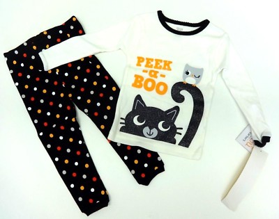 Halloween Schlafanzug 80-86 Katze 2 teilig NEU USA  Carters USA size 2 t Punkte