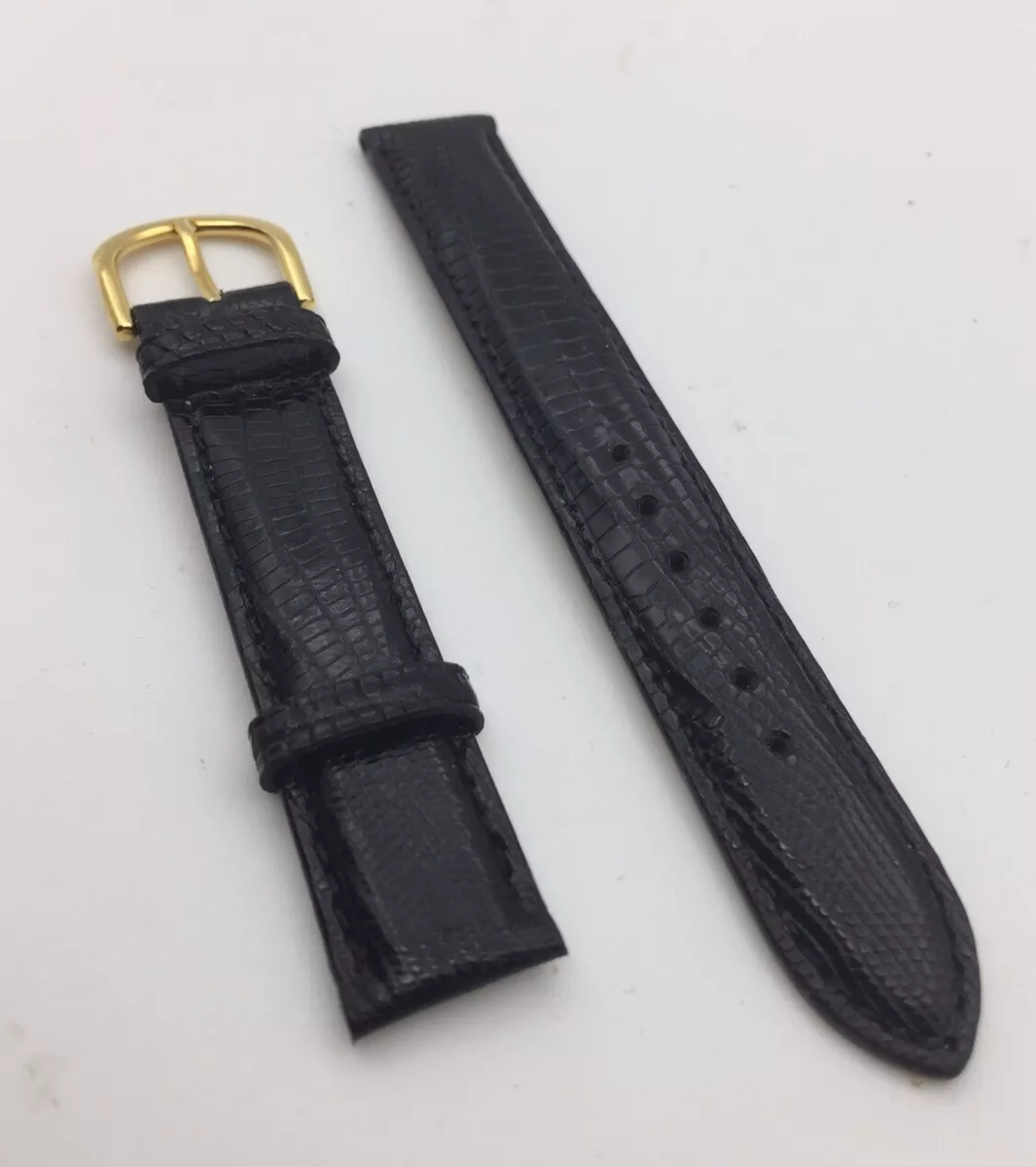 Hadley Roma Men MS801 R16 Black Teju Genuine Lizard Fine Quality
