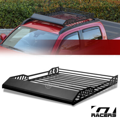 Extendable Steel Roof Rack Basket Travel Luggage Storage w/Wind