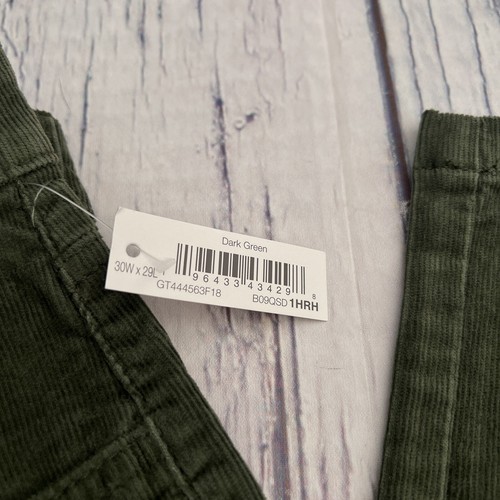 NEW Goodthreads Mens Slim Fit 5 Pocket Corduroy Olive Green Pants Size 30W x 29L - Picture 17 of 19