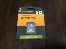 PROMASTER 16GB HIGH SPEED MEMORY CARD CODE 1170 NEW IN THE PACKAGE