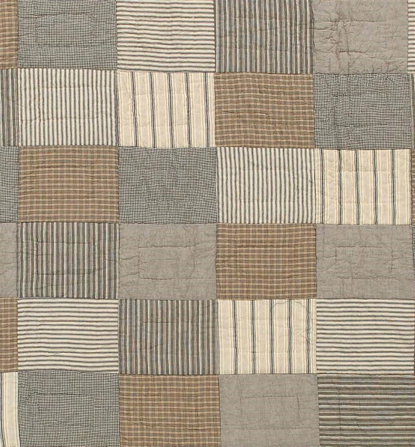 Королевское лоскутное одеяло ручной вышивки деревенский блок лоскутное одеяло желтовато-коричневый фермерский домик шикарная сойерская мельница - Изображение 4 из 4