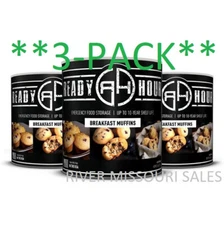 3 - PACK Essentials Blueberry Muffins #10 Cans Emergency Long Term Food, 10 Year