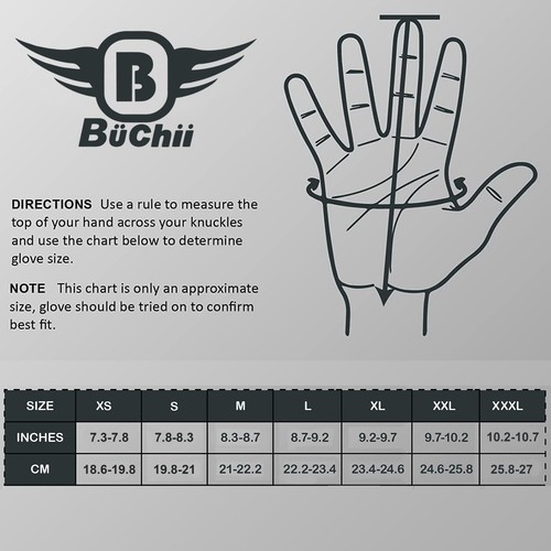 Buchii Goatskin Leather Motorcycle Gloves Men & Women Multi Purpose Hard Knuckle - Picture 14 of 47