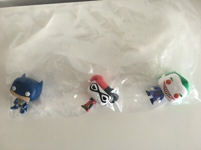 DC Funko Pop Batman / Harley Quinn / The Joker 3 Pack Pocket Pop Polybagged