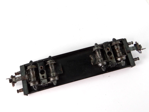 B.L.Z. Scellé Bell, Vintage 4-achsiger Flachwagen von 1955, Metall, H0 #ROSTIG - Picture 6 of 8