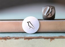 SUPPLY GUY 6mm Sitting Bird Metal Punch Design Stamp SGCH-506