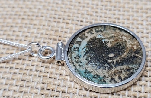 Genuine Ancient Roman Empire Coin Emperor Elagabalus Silver Necklace with COA - Picture 6 of 10