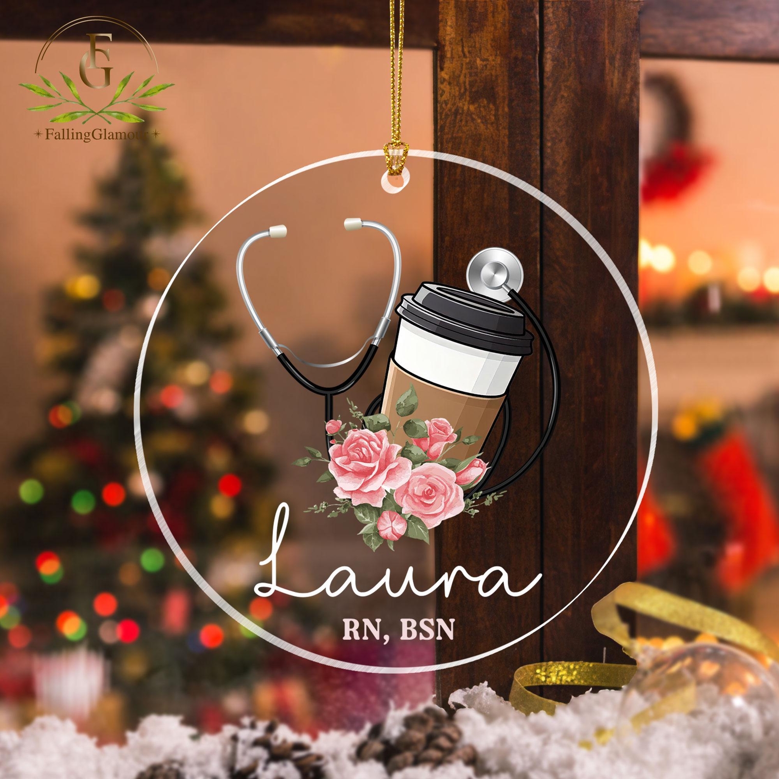 Personalized Nurse Acrylic Ornaments  Nurse Christmas Gift  Gift for Nurse
