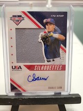 Charlie Saum Silhouettes Patch Auto 123/199 2020 Panini Stars & Stripes Auto