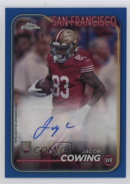 Jacob Cowing Topps Chrome Sapphire Rookie Autographs #RAJC Base