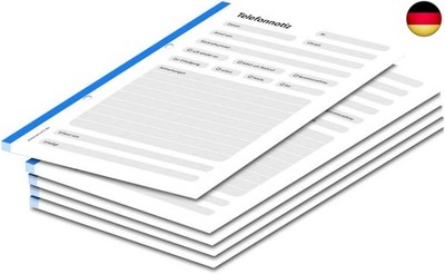 PRICARO Telefonnotizblock, A6 gelocht, blau, 5 Stück