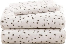 Flannel Sheets Twin Size- 3 Pieces Ultra Soft Warm Sheet Set, Cozy 100 Cotton B